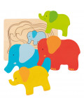 Puzzle warstwowe - Słonie
