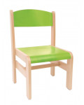 Krzesełko drewniane Extra BUK - wysokość 26 cm - zielone