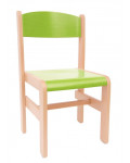 Krzesełko drewniane Extra BUK - wysokość 31 cm - zielone