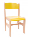 Krzesełko drewniane Extra BUK - wysokość 31 cm - żółte
