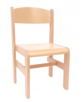 Krzesełko drewniane Extra BUK - wysokość 35 cm - naturalne