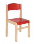 Krzesełko drewniane JAWOR - 31 cm, czerwone