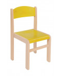 Krzesełko drewniane JAWOR - 38 cm, żółte
