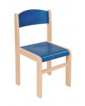Krzesełko drewniane JAWOR - 35 cm, niebieskie
