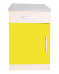 Elegancka szafka z szufladą - żółta