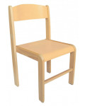 Krzesełko drewniane BUK -  wysokość 26 cm - naturalne