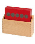 Drewniane pudełko - Kształty, kropki, cyfry