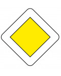 Kamizelka - Znak drogowy - Droga z pierwszeństwem