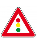 Kamizelka - Znak drogowy - Uwaga, sygnalizacja świetlna!