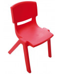 Krzesełko plastikowe - wysokość: 35,5 cm - czerwone
