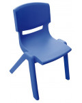 Krzesełko plastikowe - wysokość: 35,5 cm - niebieskie