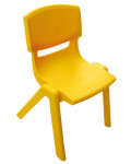 Krzesełko plastikowe - wysokość: 35,5 cm - żółte