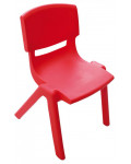 Krzesełko plastikowe - wysokość: 26 cm - czerwone