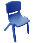 Krzesełko plastikowe - wysokość: 26 cm - niebieskie