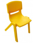 Krzesełko plastikowe - wysokość: 26 cm - żółte