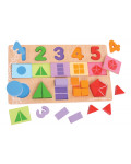 Nakładane puzzle - Cyfry, kolory, kształty