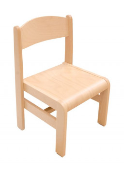 Krzesełko drewniane Extra BUK - wysokość 26 cm - naturalne