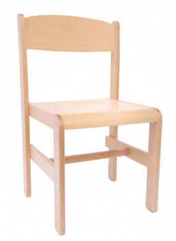 Krzesełko drewniane Extra BUK - wysokość 38 cm - naturalne