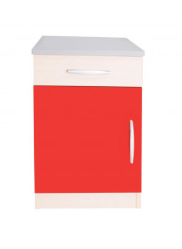Elegancka szafka z szufladą - czerwona