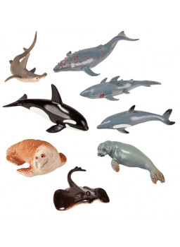Figurki zwierząt - Zwierzęta morskie - 8 szt.