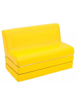 Rozkładana kanapa, żółta