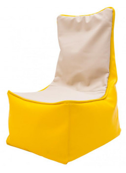 Fotel relaksacyjny dla dzieci - żółto-waniliowy