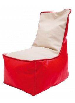 Fotel relaksacyjny dla dzieci - czerwono-waniliowy