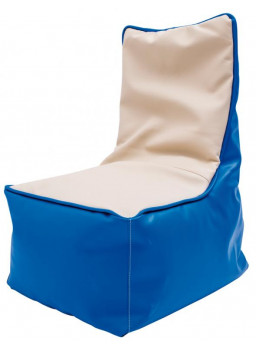 Fotel relaksacyjny dla dzieci -niebiesko-waniliowy