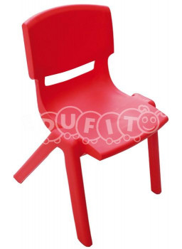 Krzesełko plastikowe - wysokość: 30 cm - czerwone