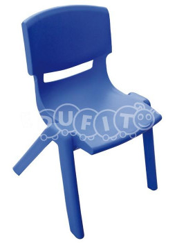 Krzesełko plastikowe - wysokość: 30 cm - niebieskie