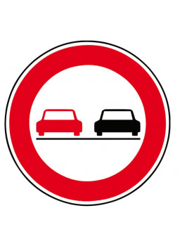 Kamizelka - Znak drogowy - Zakaz wyprzedzania!