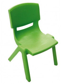 Krzesełko plastikowe - wysokość: 35,5 cm - zielone