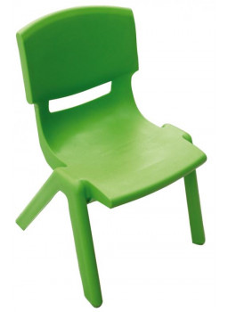 Krzesełko plastikowe - wysokość: 26 cm - zielone