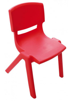 Krzesełko plastikowe - wysokość: 38 cm - czerwone