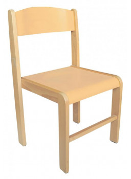 Krzesełko drewniane BUK -  wysokość 38 cm - naturalne