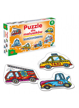 Puzzle dla maluszków- Samochodziki