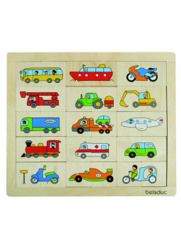 Znajdź i przyporządkuj - puzzle - Pojazdy